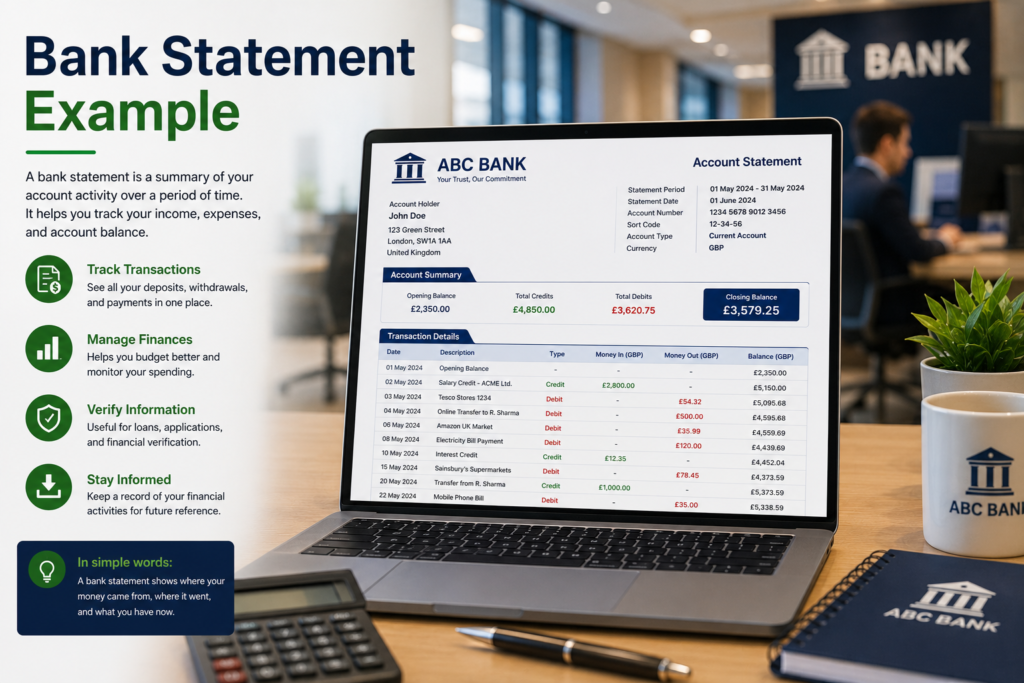 Bank Statement Example