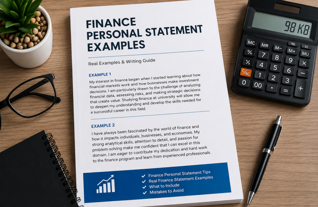 Finance Personal Statement Examples