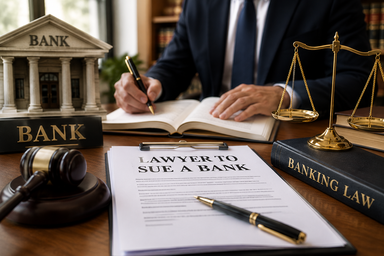 Lawyer to Sue a Bank